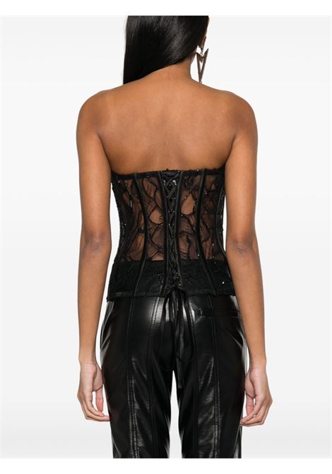 Top a corsetto hailey in nero - donna RETROFETE | FW237699BLK