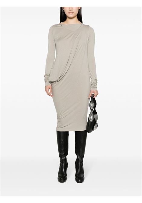 Grey asymmetric long-sleeved dress - women RICK OWENS LILIES | LI02C2535RV08