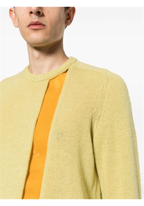 Maglione con dettaglio trasparente in giallo - uomo UNDERCOVER | UC2C4910YLLW