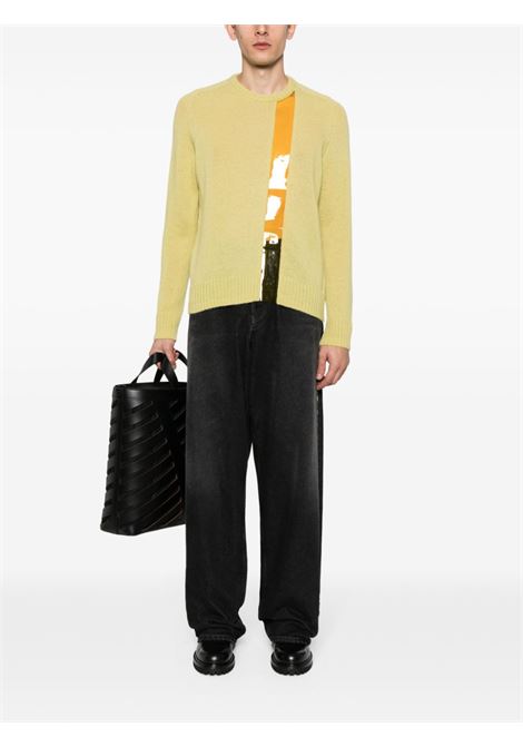 Yellow transparent-trim jumper - men UNDERCOVER | UC2C4910YLLW