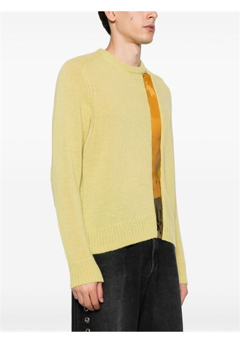 Maglione con dettaglio trasparente in giallo - uomo UNDERCOVER | UC2C4910YLLW