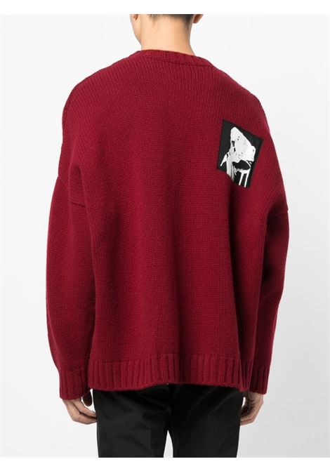 Maglione con intarsio in rosso - uomo UNDERCOVER | UC2C49151BRD