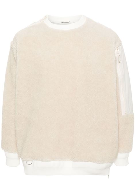 White fleece long-sleeved sweatshirt - men UNDERCOVER | UP2C4810OFFWHT