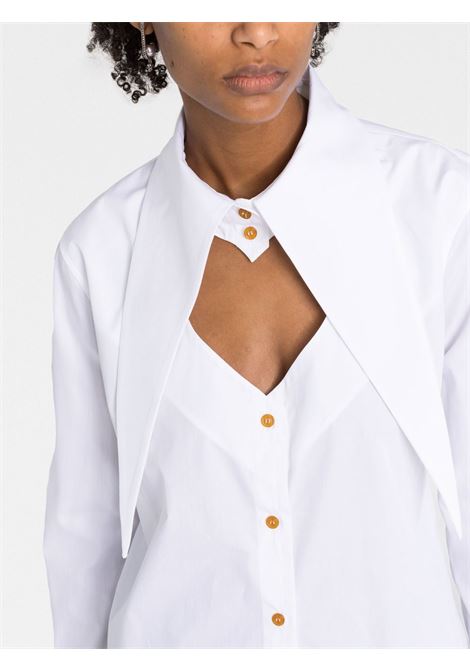 White deconstructed button-up shirt - women  VIVIENNE WESTWOOD | 1501005AW009QA401