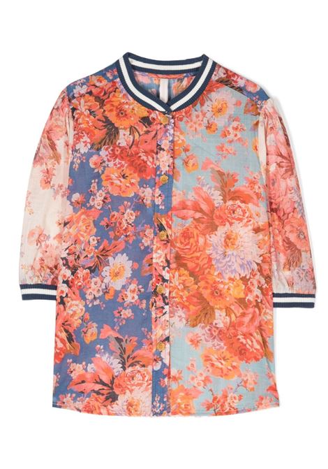 Multicolor floral-print shirt - kids ZIMMERMANN kids | 7611TSS231SPLI