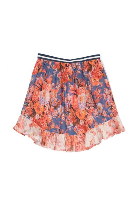 Multicolor floral-print ruffle-detail skirt ZIMMERMANN kids | 7672SSS231SPLI