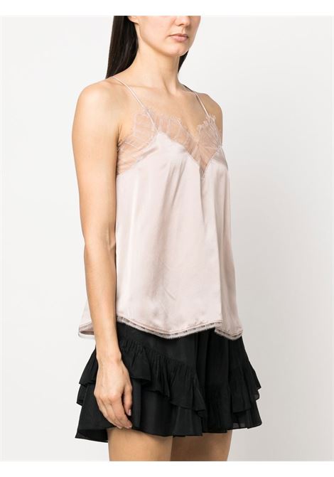Pink lace-detailing sleeveless top - women IRO | 00PWF16BERWYNPIN0300P