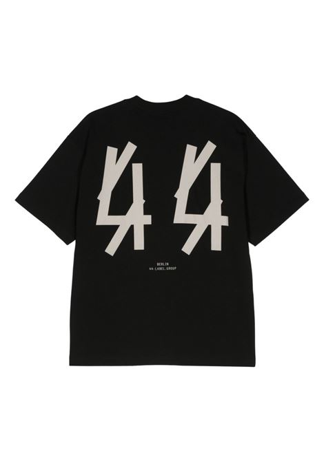 T-shirt Classic con ricamo logo in nero di 44 LABEL GROUP - uomo 44 LABEL GROUP | B0030556FA528P396