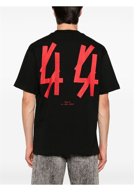 T-shirt Lasered logo in nero di 44 LABEL GROUP - uomo 44 LABEL GROUP | B0030556FA528P495