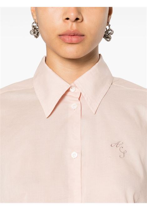 Camicia crop con ricamo in rosa Acne Studios - donna ACNE STUDIOS | AC0695416
