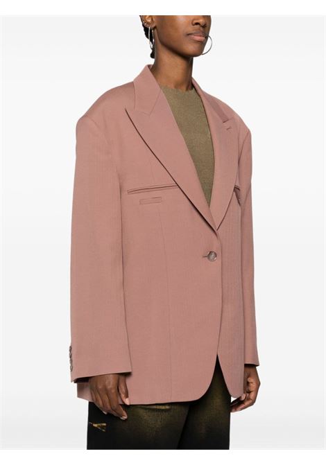 Brown peak-lapels single-breasted blazer Acne - women ACNE STUDIOS | AH0293CQR