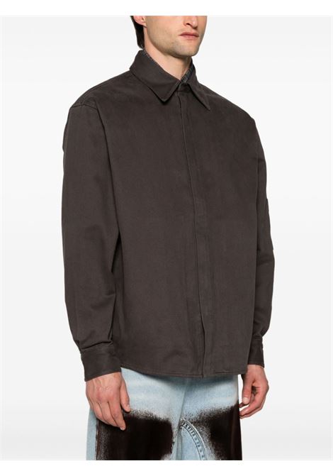 Giacca-camicia con zip in nero di Acne Studios - uomo ACNE STUDIOS | B90769DH2