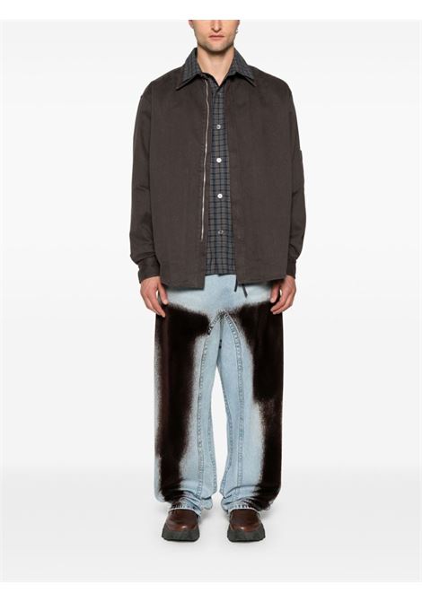 Giacca-camicia con zip in nero di Acne Studios - uomo ACNE STUDIOS | B90769DH2