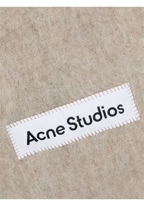 Beige logo-appliqu? fringed scarf Acne Studios - women ACNE STUDIOS | CA0290ALS