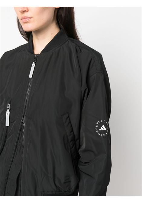 Black logo-print lightweight jacket - women ADIDAS BY STELLA MC CARTNEY | IP1370BLK