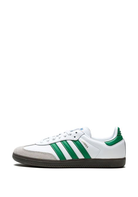 White, grey and green samba low-top sneakers - men ADIDAS | IG1024WHTGRN