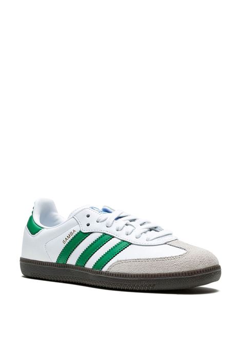 White, grey and green samba low-top sneakers - men ADIDAS | IG1024WHTGRN