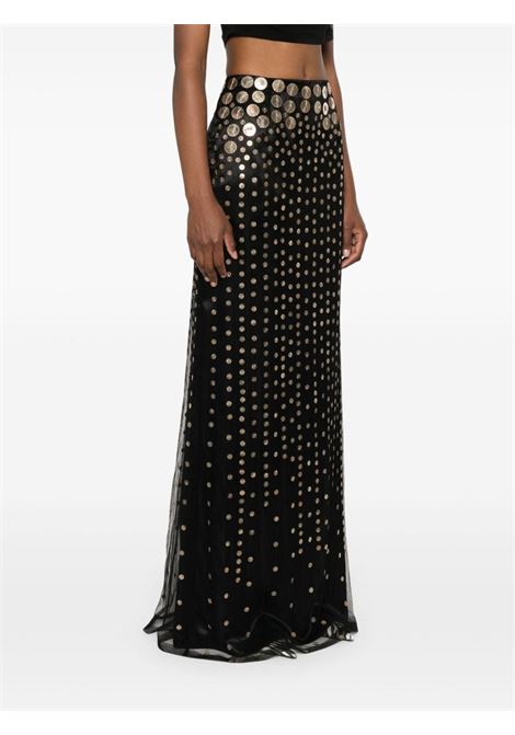 Black stud-embellished maxi skirt Alberta Ferretti - women ALBERTA FERRETTI | 011451400555