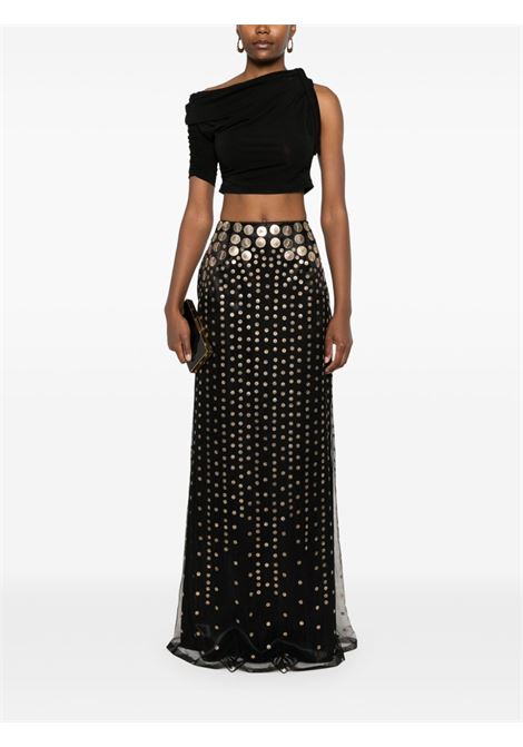 Black stud-embellished maxi skirt Alberta Ferretti - women ALBERTA FERRETTI | 011451400555