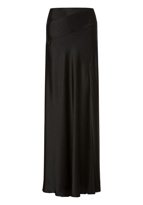 Gonna lunga con spacco laterale in nero Alberta Ferretti - donna