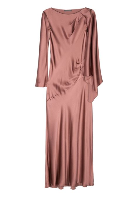 Abito lungo drappeggiato in rosa Alberta Ferretti - donna ALBERTA FERRETTI | Abiti | 041366190176