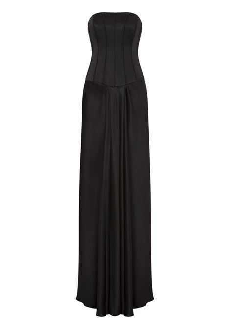 Black corset-style satin gown Alberta Ferretti - woman ALBERTA FERRETTI | Dresses | 042451190555