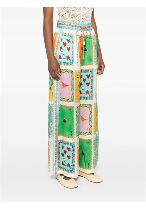 Multicolor Rummy silk wide-leg trousers Alemais - women ALEMAIS | 3279PMLT