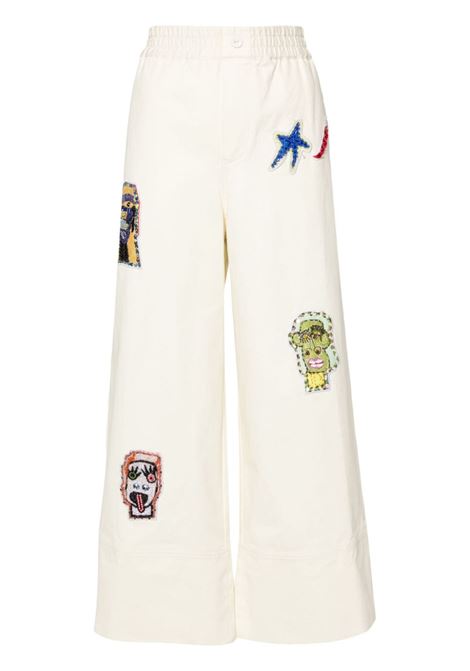 Pantaloni con ricami players in crema Alemais - donna ALEMAIS | 3304PCRM