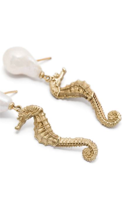 Gold-tone seahorse pearl earrings Alemais - women ALEMAIS | 3994AGLD