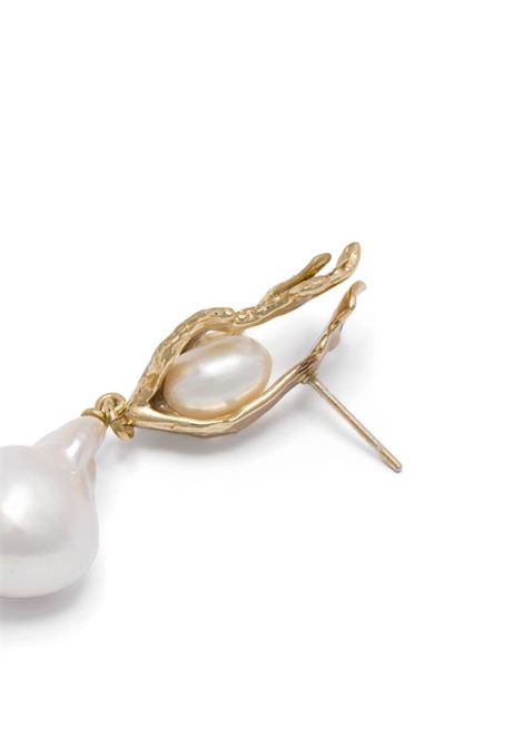 Gold pearl drop earrings Alemais - women ALEMAIS | 3995AGLD