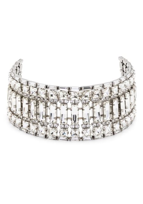 Silver crystal-embellished choker Alessandra Rich - women