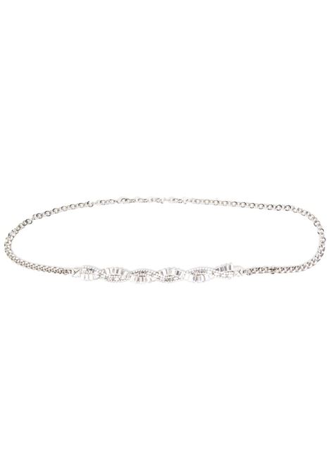 Silver crystal braid belt Alessandra Rich - women ALESSANDRA RICH | FABA3188J00240001