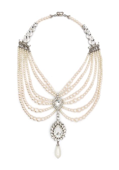 Silver pearl-embellished necklace Alessandra Rich - women