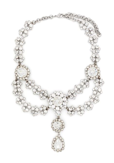 Silver crystal-embellished necklace Alessandra Rich - women ALESSANDRA RICH | Necklaces | FABA3226J00040001