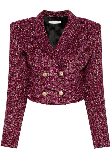 Purple sequin-embellished tweed blazer Alessandra Rich - women 