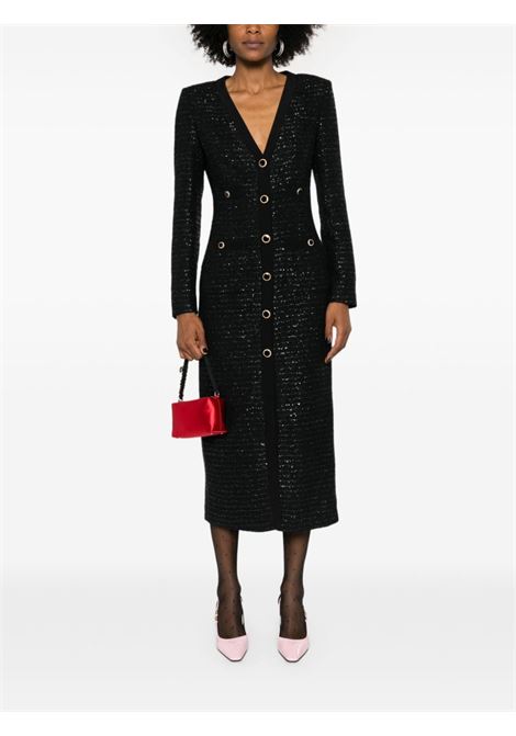 Black sequin-embellished tweed midi dress Alessandra Rich - women ALESSANDRA RICH | FABX3809F43640900