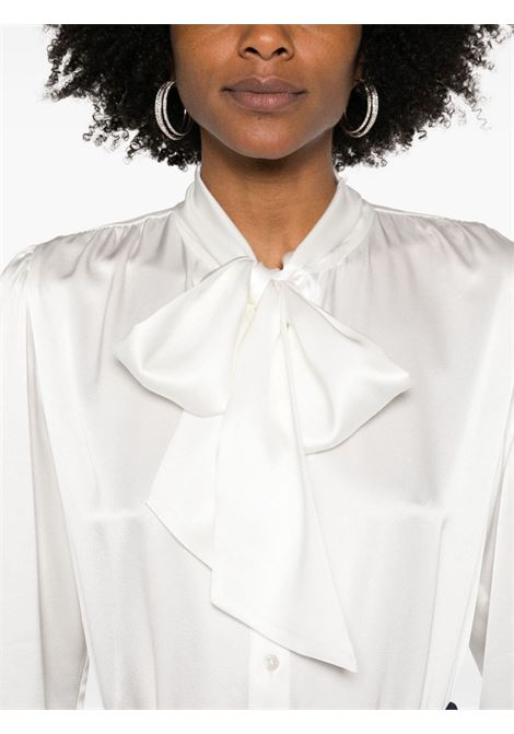 Blusa con fiocco in seta in bianco Alessandra Rich - donna ALESSANDRA RICH | FABX3812F43760822