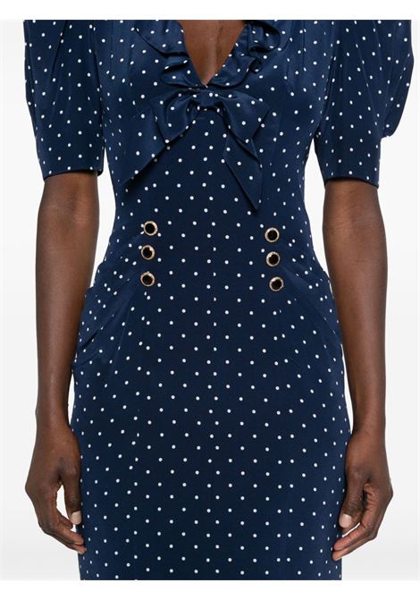 Blue polka dot-print midi dress Alessandra Rich - women ALESSANDRA RICH | FABX3818F43781944