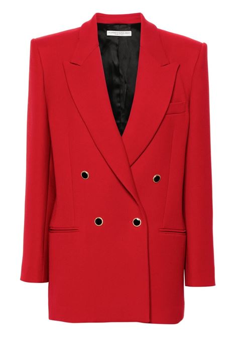Giacca doppiopetto in lana in rosso Alessandra Rich - donna ALESSANDRA RICH | Giacche | FABX3837F43721993