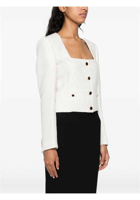 White sequin-design tweed jacket Alessandra Rich - women ALESSANDRA RICH | FABX3839F43640822