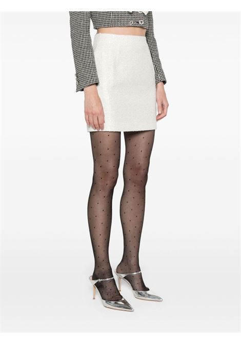White sequin-embellished tweed miniskirt Alessandra Rich - women  ALESSANDRA RICH | FABX3849F43640822