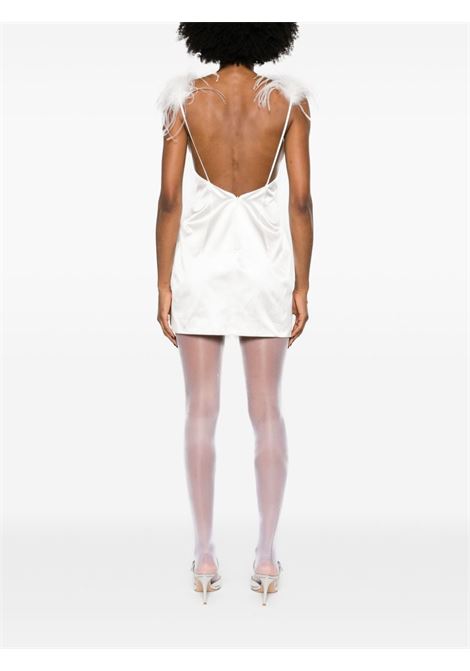 Ivory feather-trim silk mini dress Alessandra Rich - women  ALESSANDRA RICH | FABX3890F31920002