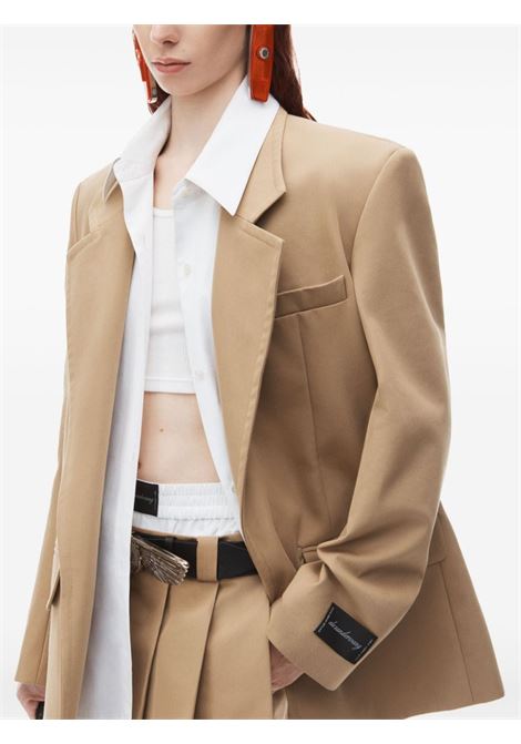 Beige and white Pre-styled layered single-breasted blazer Alexander Wang - women ALEXANDER WANG | 1WC3242563282