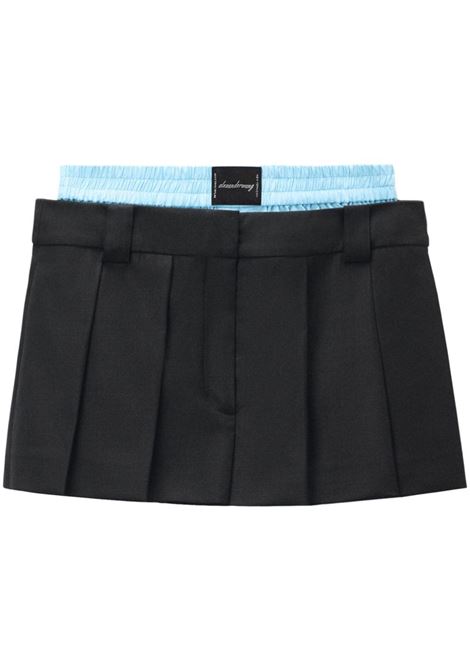 Skort con logo in nero e celeste Alexander Wang - donna ALEXANDER WANG | Shorts | 1WC3244738001