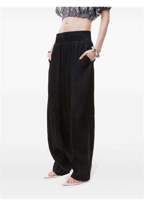Pantaloni affusolati con finitura satinata in nero Alexander Wang - donna ALEXANDER WANG | 1WC3244740001