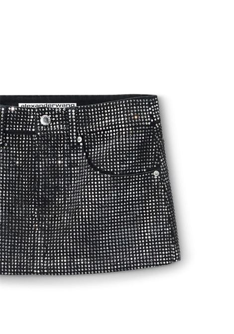 Black crystal-embellished mini skirt Alexander Wang - women ALEXANDER WANG | 1WC3245377011