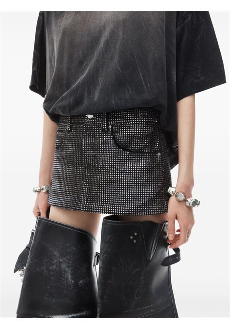 Black crystal-embellished mini skirt Alexander Wang - women ALEXANDER WANG | 1WC3245377011