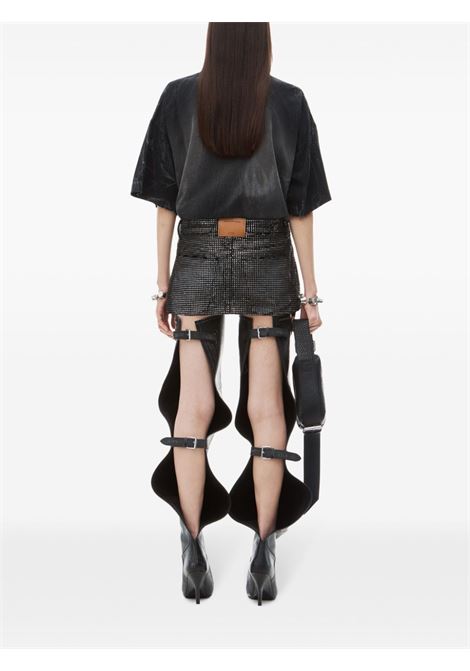 Black crystal-embellished mini skirt Alexander Wang - women ALEXANDER WANG | 1WC3245377011