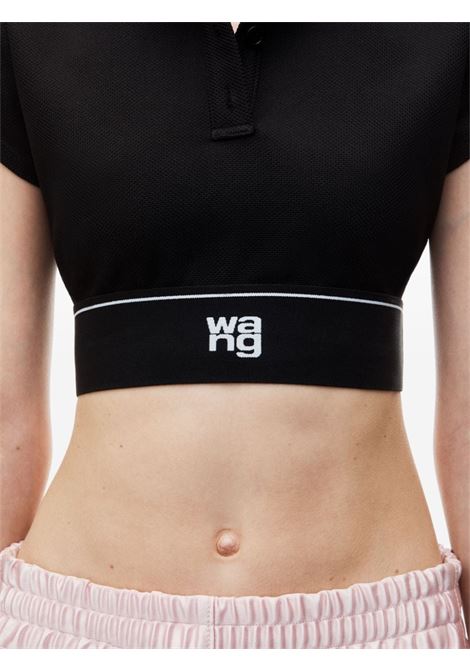 Top crop con logo Cheerleader in nero Alexander Wang - donna ALEXANDER WANG | 4CC3241497001