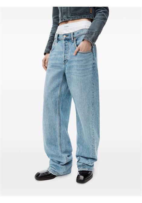 Light blue layered wide-leg jeans Alexander Wang - women ALEXANDER WANG | 4DC3244402471A